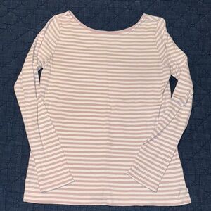 Striped Pink and White Women's Top